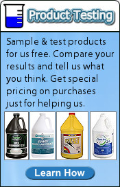 Cleaning chemical testing and free samples