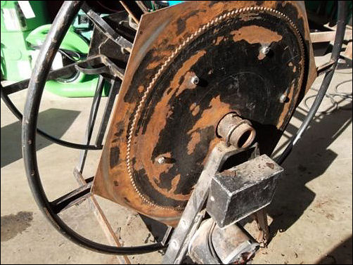 The hose reel was not working and was old and worn out.